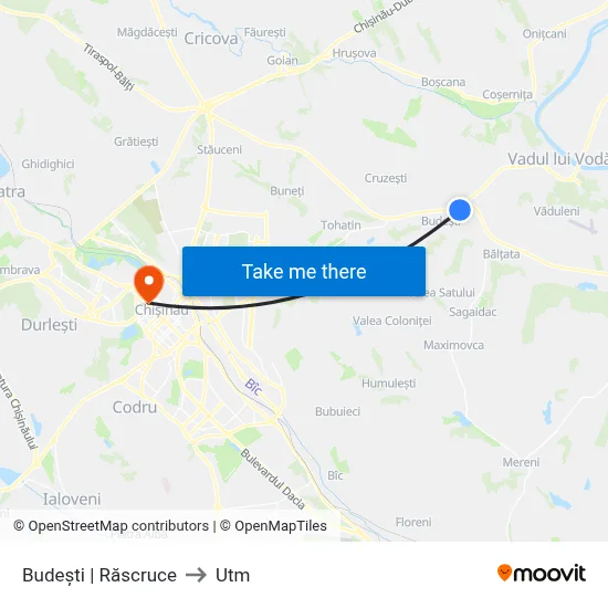 Budești | Răscruce to Utm map