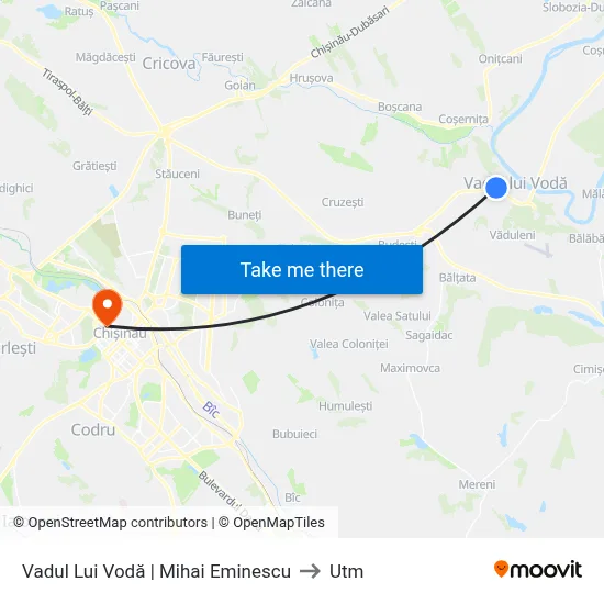 Vadul Lui Vodă | Mihai Eminescu to Utm map