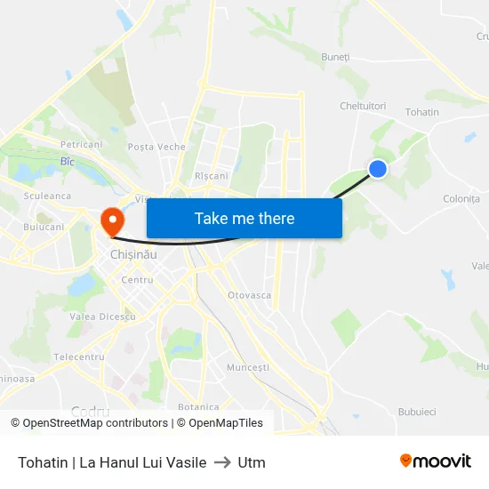 Tohatin | La Hanul Lui Vasile to Utm map