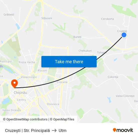 Cruzești | Str. Principală to Utm map