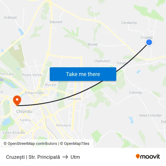 Cruzești | Str. Principală to Utm map