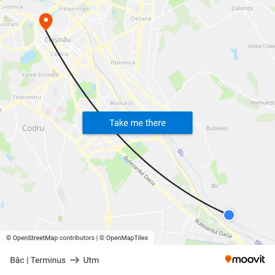 Bâc | Terminus to Utm map