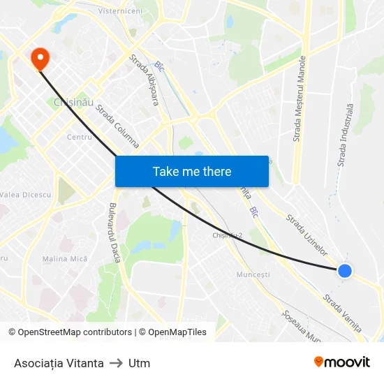 Asociația Vitanta to Utm map