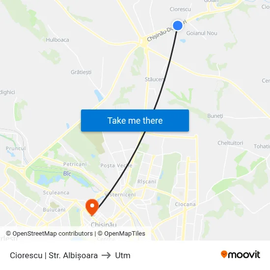 Ciorescu | Str. Albișoara to Utm map