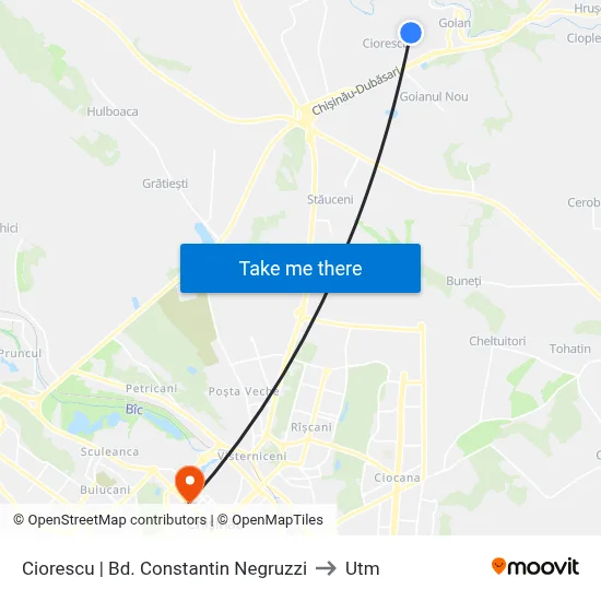 Ciorescu | Bd. Constantin Negruzzi to Utm map