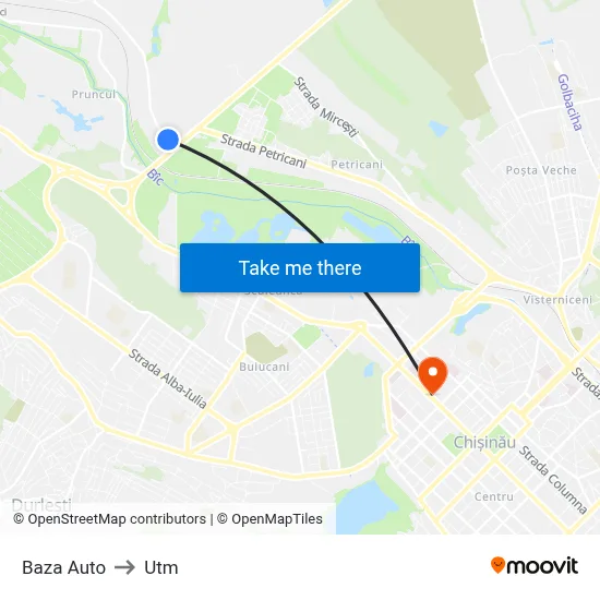Baza Auto to Utm map