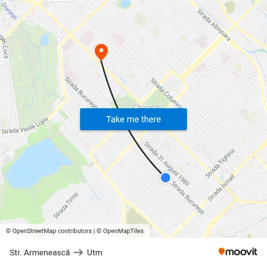 Str. Armenească to Utm map