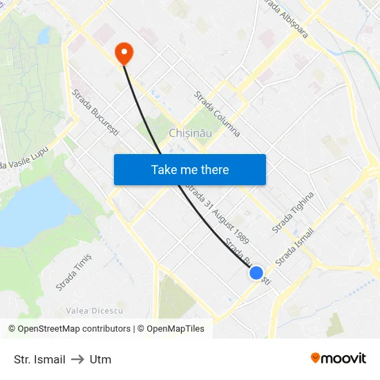 Str. Ismail to Utm map