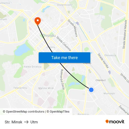 Str. Minsk to Utm map