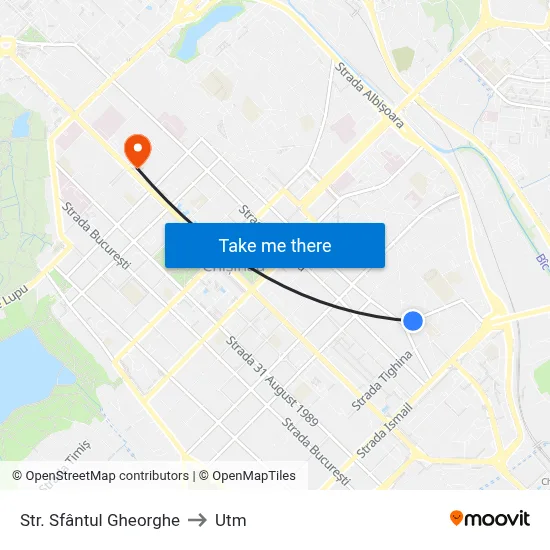 Str. Sfântul Gheorghe to Utm map