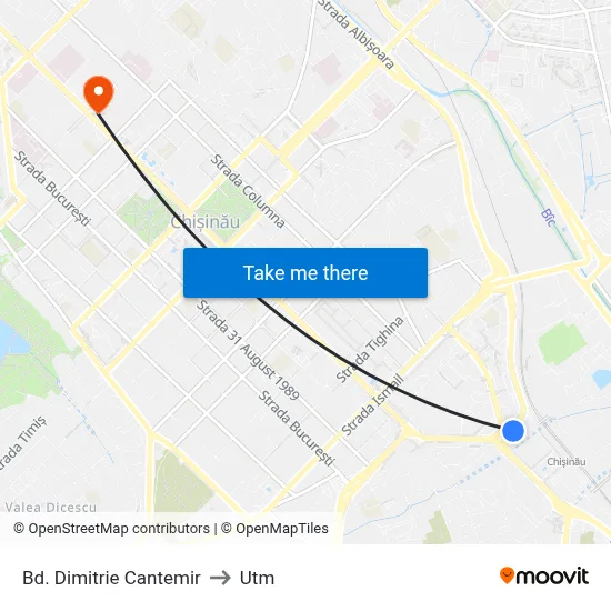 Bd. Dimitrie Cantemir to Utm map