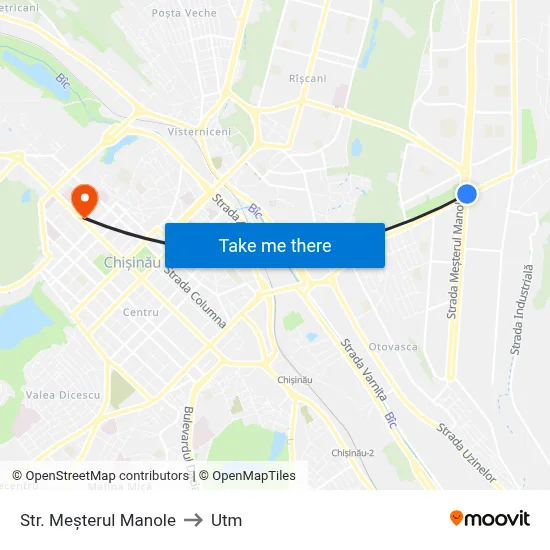 Str. Meșterul Manole to Utm map