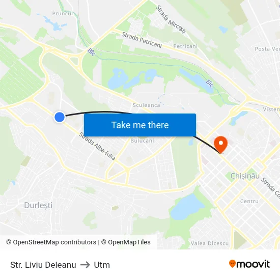 Str. Liviu Deleanu to Utm map