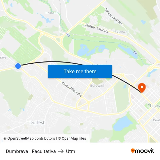 Dumbrava | Facultativă to Utm map