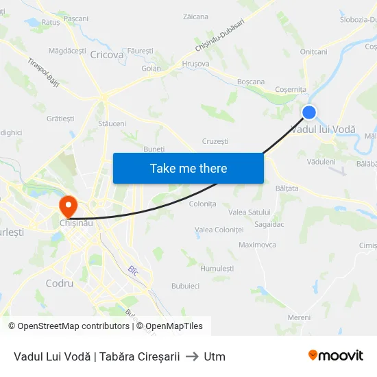 Vadul Lui Vodă | Tabăra Cireșarii to Utm map