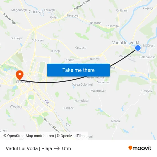 Vadul Lui Vodă | Plaja to Utm map