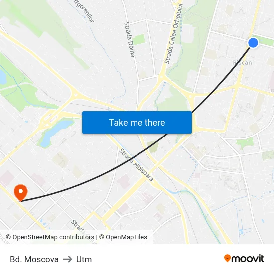 Bd. Moscova to Utm map