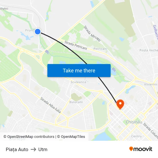 Piața Auto to Utm map