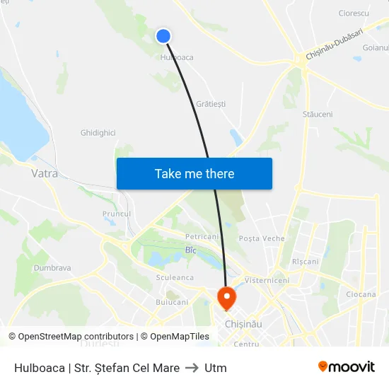 Hulboaca | Str. Ștefan Cel Mare to Utm map