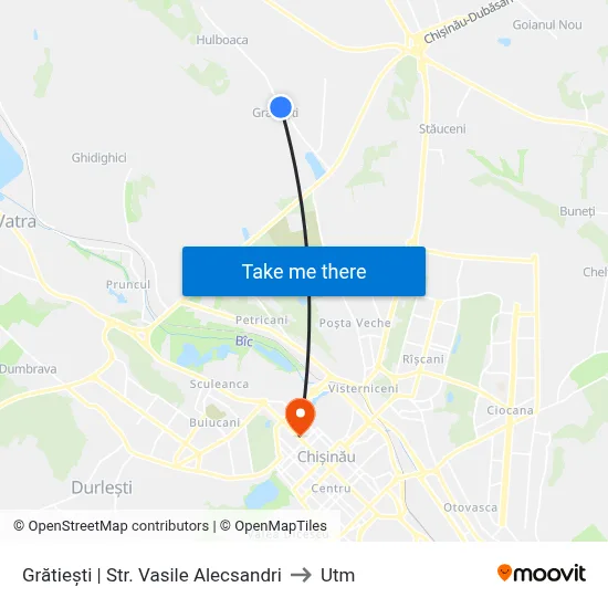 Grătiești | Str. Vasile Alecsandri to Utm map
