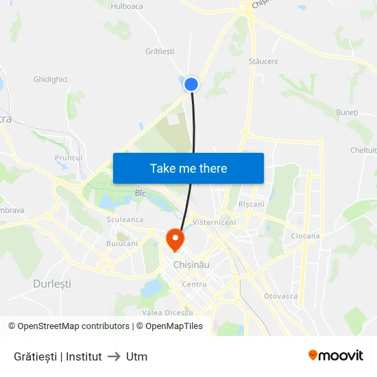 Grătiești | Institut to Utm map