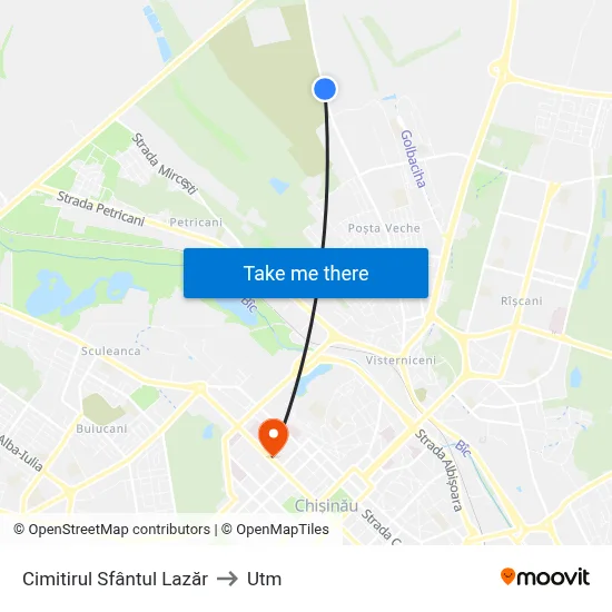 Cimitirul Sfântul Lazăr to Utm map