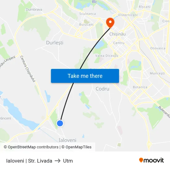 Ialoveni | Str. Livada to Utm map