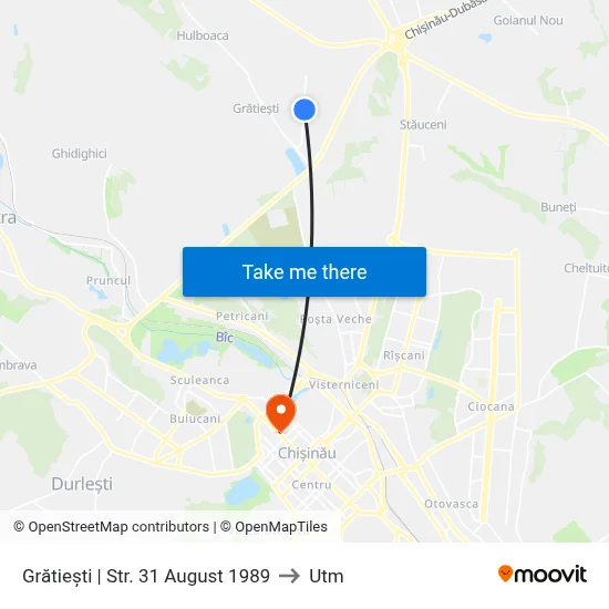 Grătiești | Str. 31 August 1989 to Utm map
