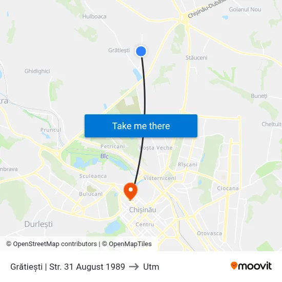 Grătiești | Str. 31 August 1989 to Utm map
