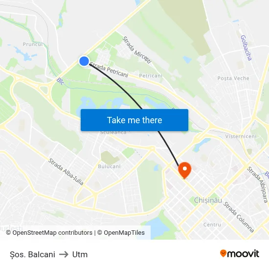 Șos. Balcani to Utm map