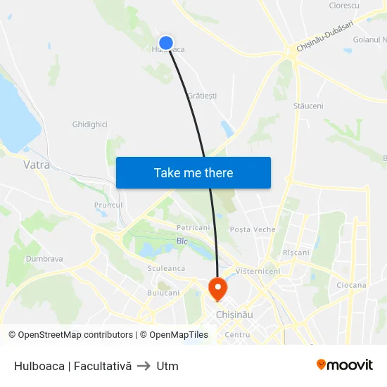 Hulboaca | Facultativă to Utm map
