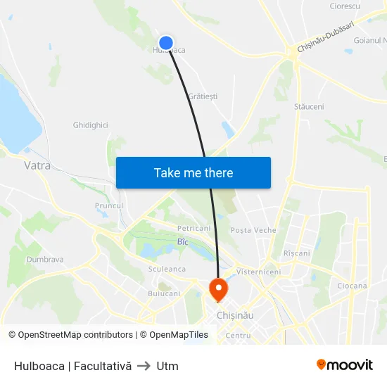 Hulboaca | Facultativă to Utm map