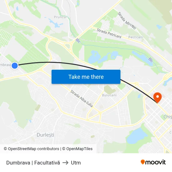 Dumbrava | Facultativă to Utm map