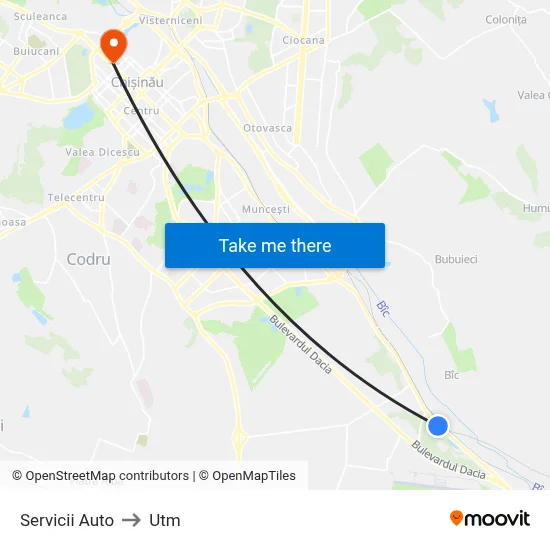 Servicii Auto to Utm map