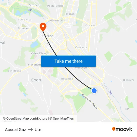 Acseal Gaz to Utm map