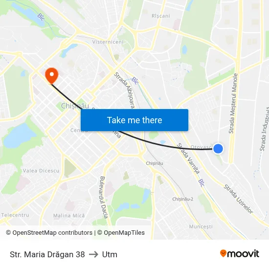 Str. Maria Drăgan 38 to Utm map