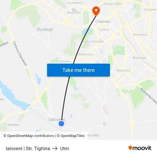 Ialoveni | Str. Tighina to Utm map