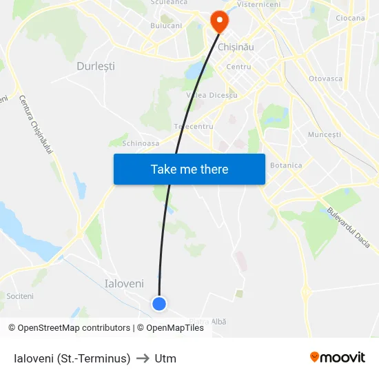Ialoveni (St.-Terminus) to Utm map