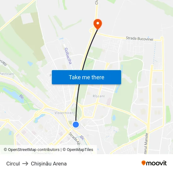 Circul to Chișinău Arena map