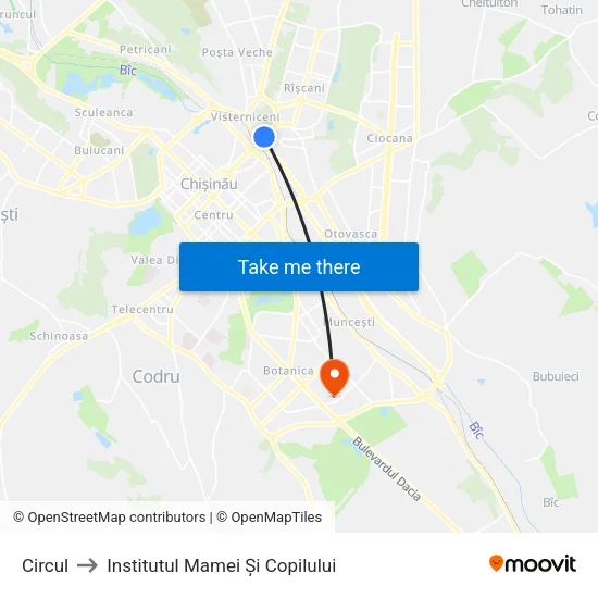 Circul to Institutul Mamei Și Copilului map