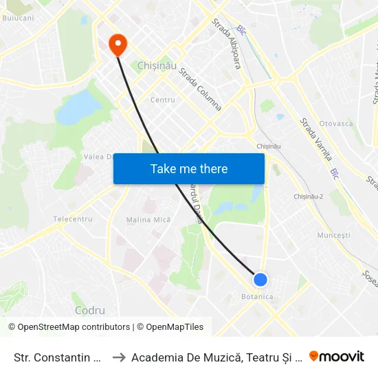 Str. Constantin Brâncuși to Academia De Muzică, Teatru Și Arte Plastice map