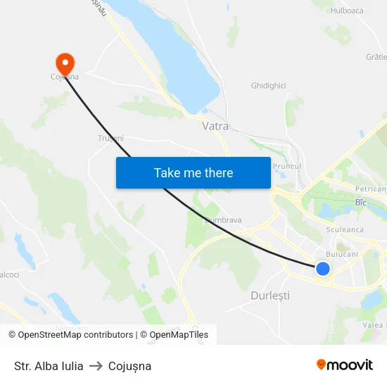 Str. Alba Iulia to Cojușna map