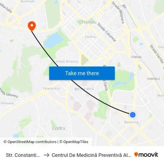 Str. Constantin Brâncuși to Centrul De Medicină Preventivă Al Ministerului Apărării map