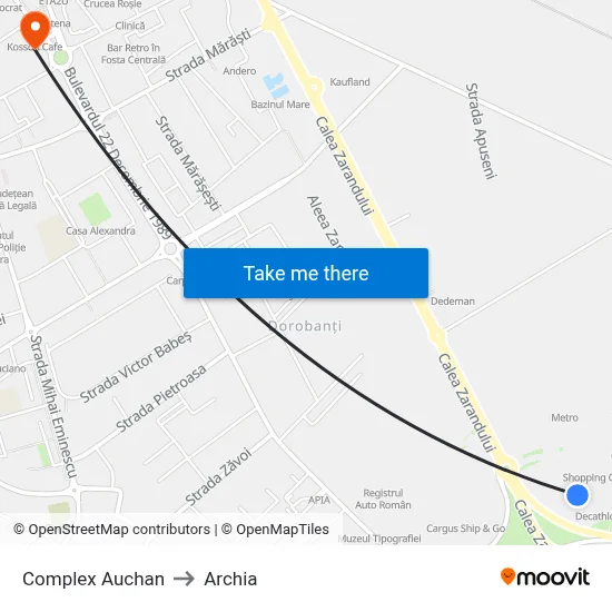 Complex Auchan to Archia map