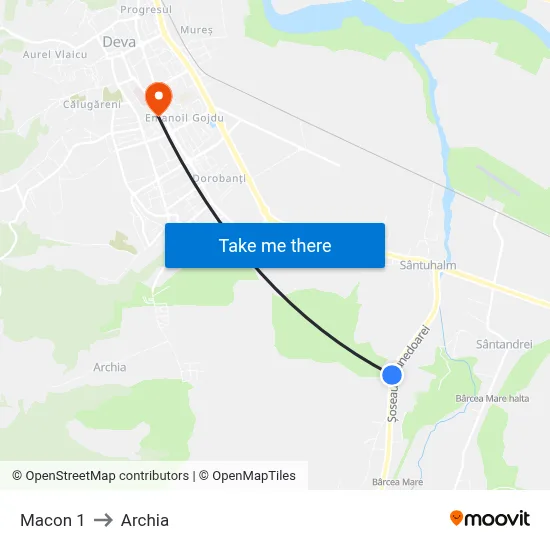 Macon 1 to Archia map