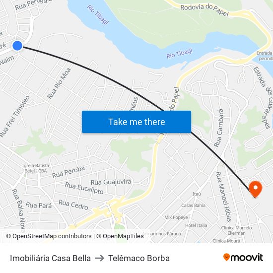 Imobiliária Casa Bella to Telêmaco Borba map