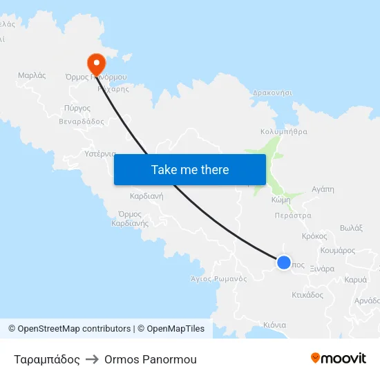 Ταραμπάδος to Ormos Panormou map