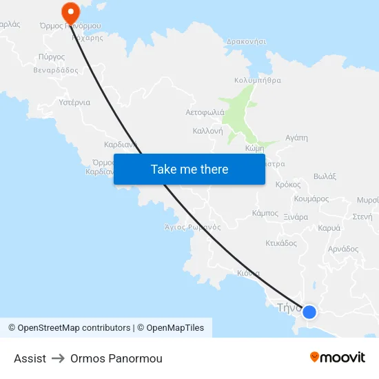 Assist to Ormos Panormou map