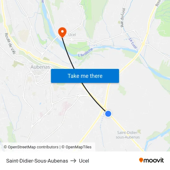 Saint-Didier-Sous-Aubenas to Ucel map