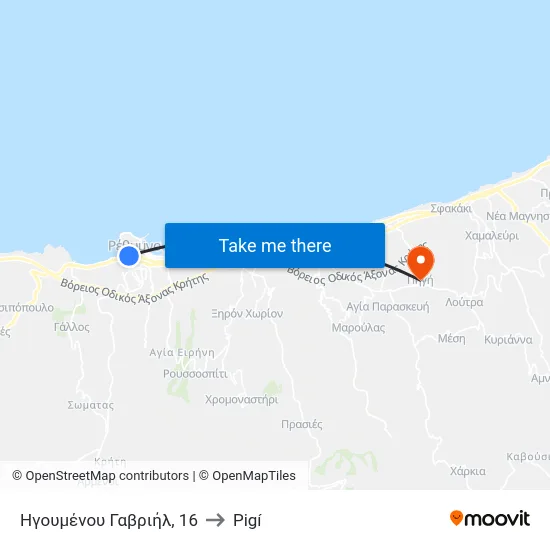 Ηγουμένου Γαβριήλ, 16 to Pigí map